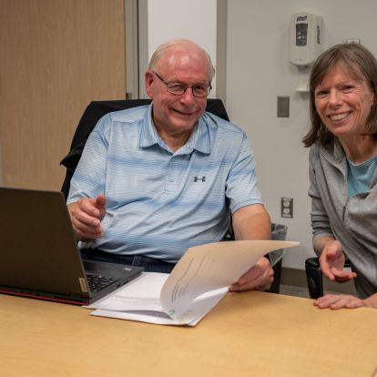 Patient John, and SLP Theresa