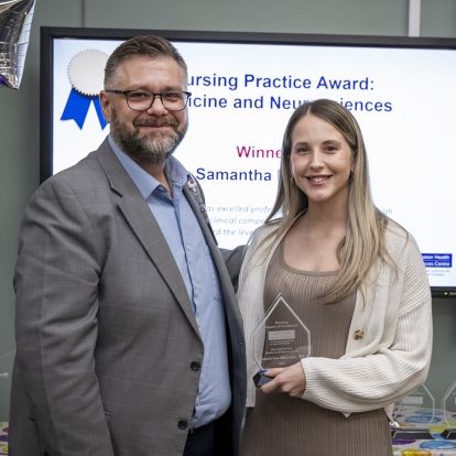 nurse receiving award
