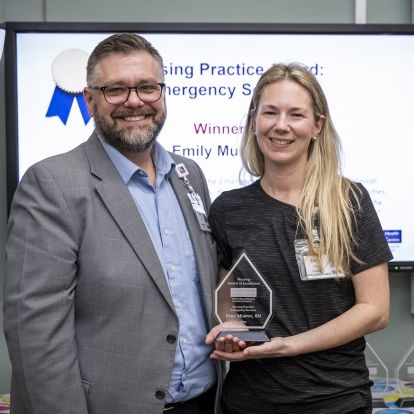 nurse receiving award