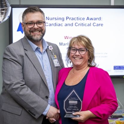 nurse receiving award