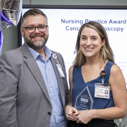 nurse receiving award