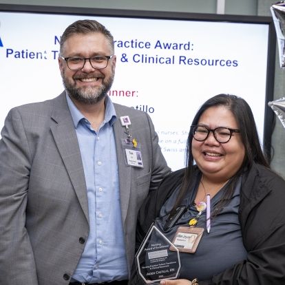 nurse receiving award