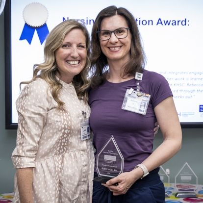 nurse receiving award