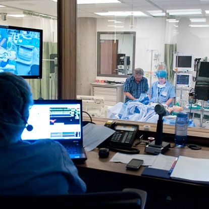 Inside new School of Medicine building
