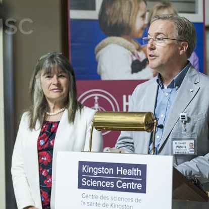 President and CEO Dr. David Pichora thanks MPP Sophie Kiwala