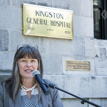 MPP Sophie Kiwala brings remarks on behalf of the Provincial Government