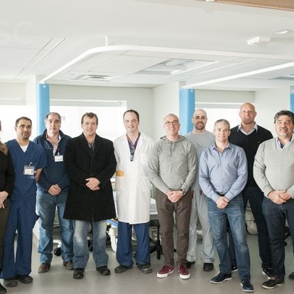 A team of physicians traveled from South America to Kingston to learn about the cardiac technology we have in place