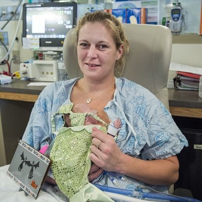 Mom and her little mermaid in our NICU