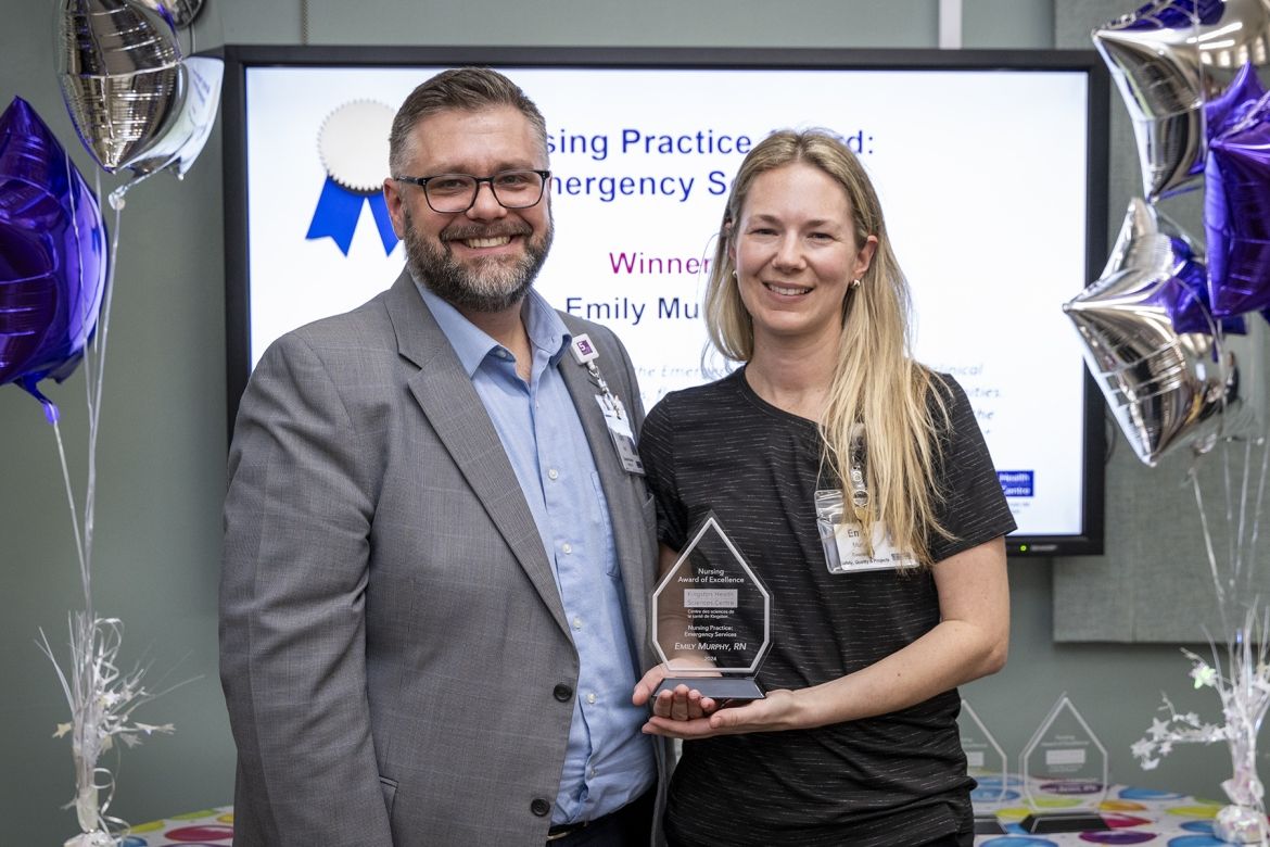 nurse receiving award