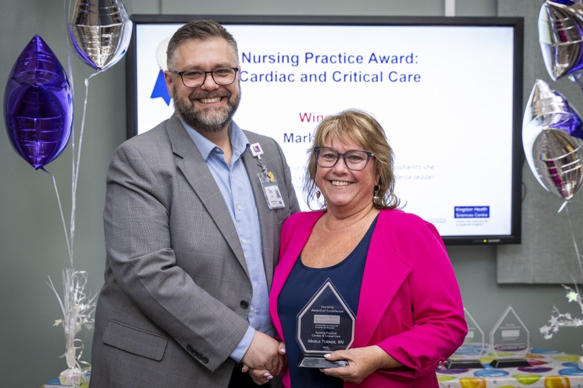 nurse receiving award