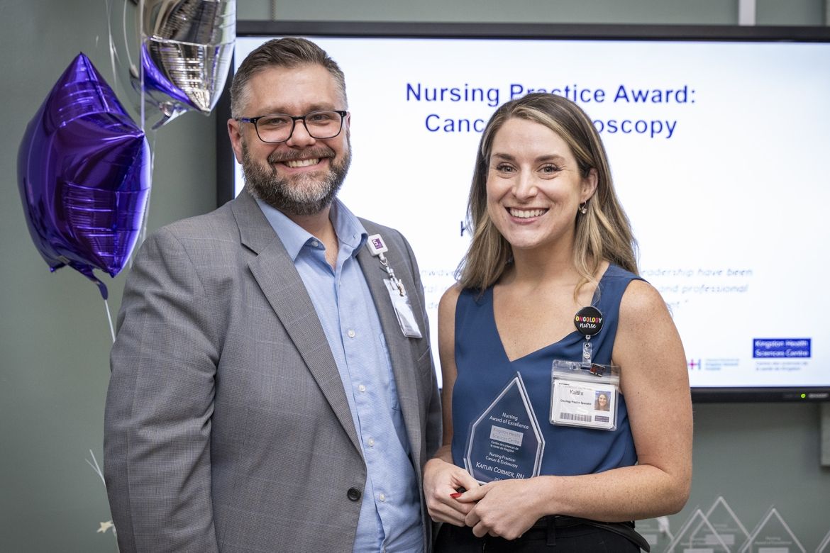 nurse receiving award