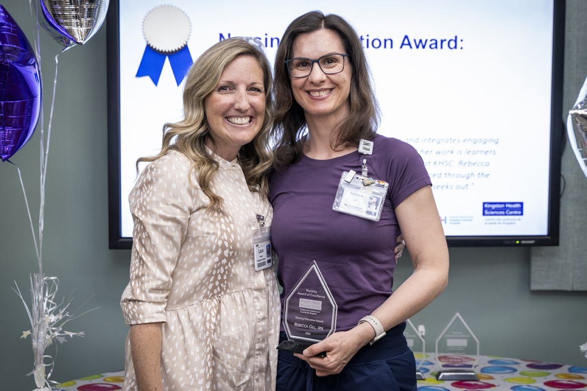 nurse receiving award