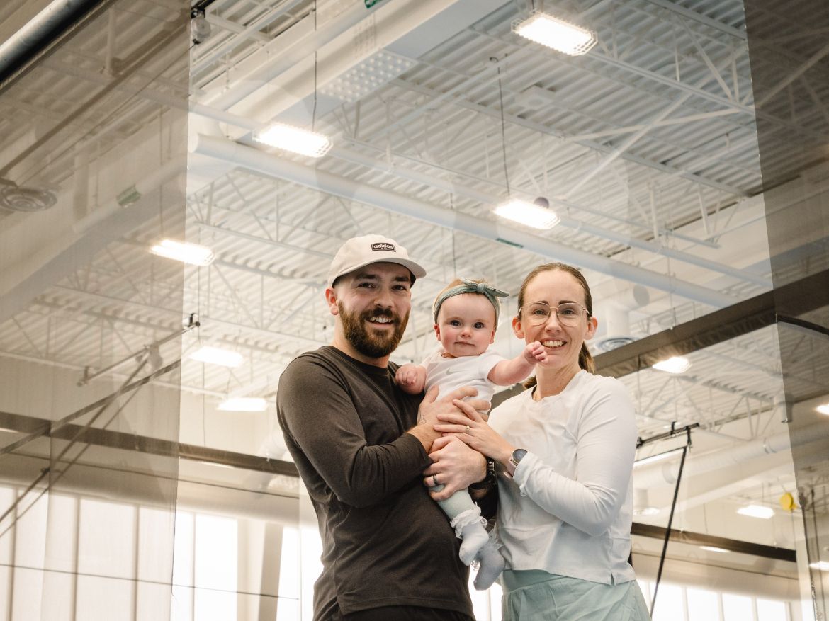 Willem Sagriff with his wife Liz and their baby, Lola