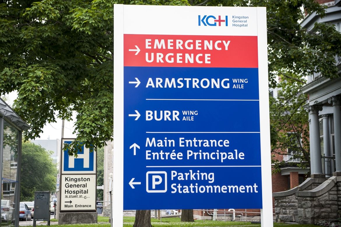 New exterior signs have been specially designed to help point visitors in the right direction. In the background sits one of the old signs that's now to be replaced.