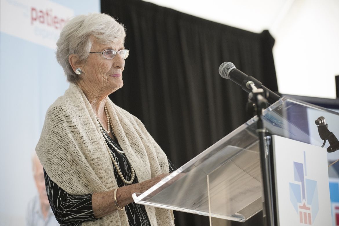 KGH Nurses Alumnae member Katherine Connell Crothers entertained the crowd with her memories of KGH which stretch back 90 years.