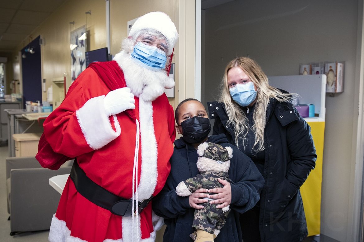 Santa visits pediatric patients