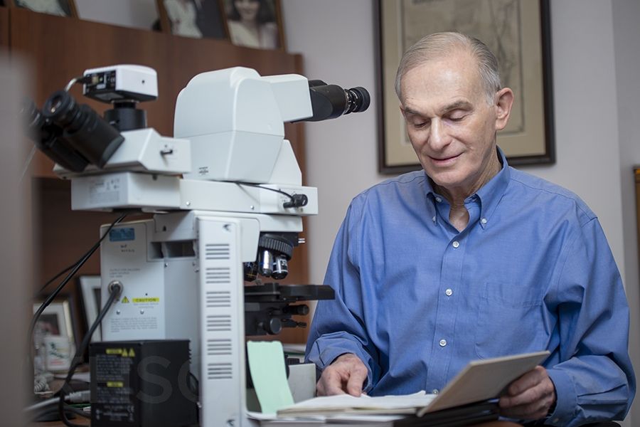 Pathologist Dr. Paul Manley is being recognized for his 45 years of service with KHSC