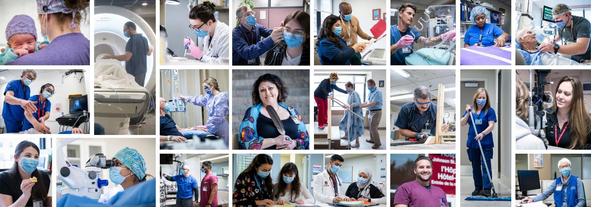 Collage of staff across KHSC