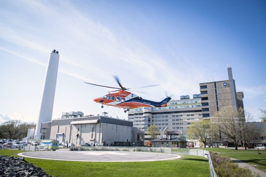 helicopter landing at KGH site