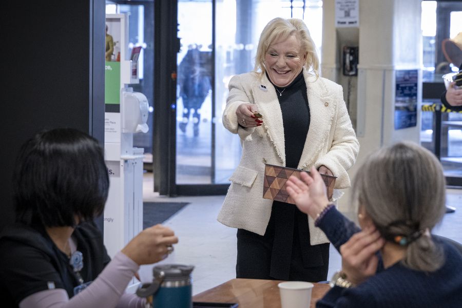 Founders day handing out to staff