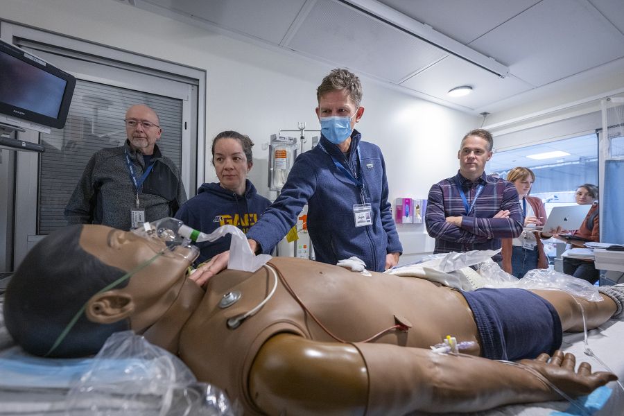Simulation training takes place at the KGH site.