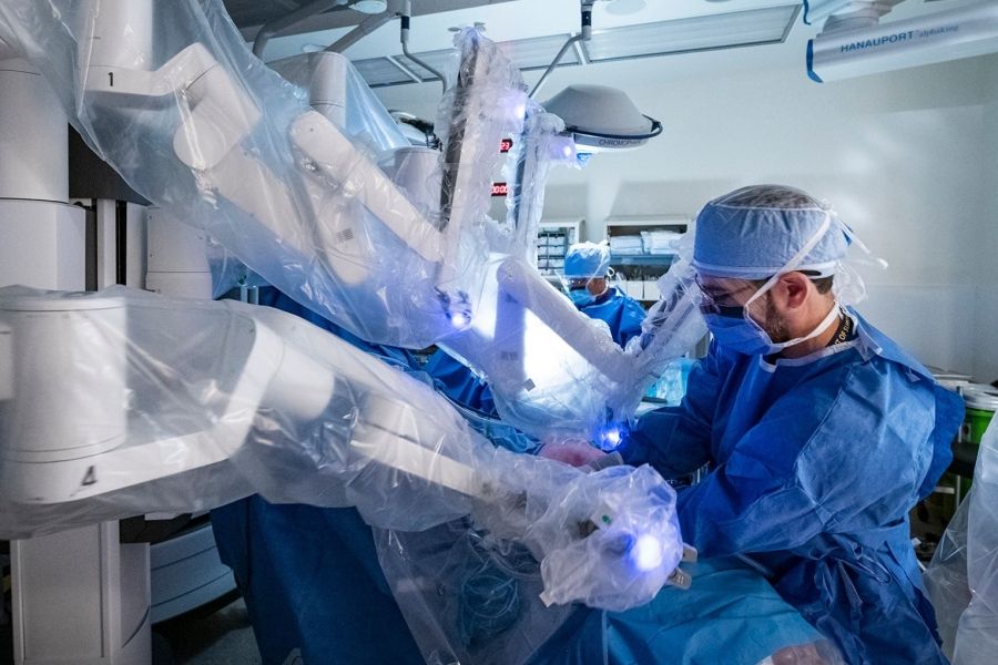 Robotic Surgery being performed by Dr. Sunil Patel