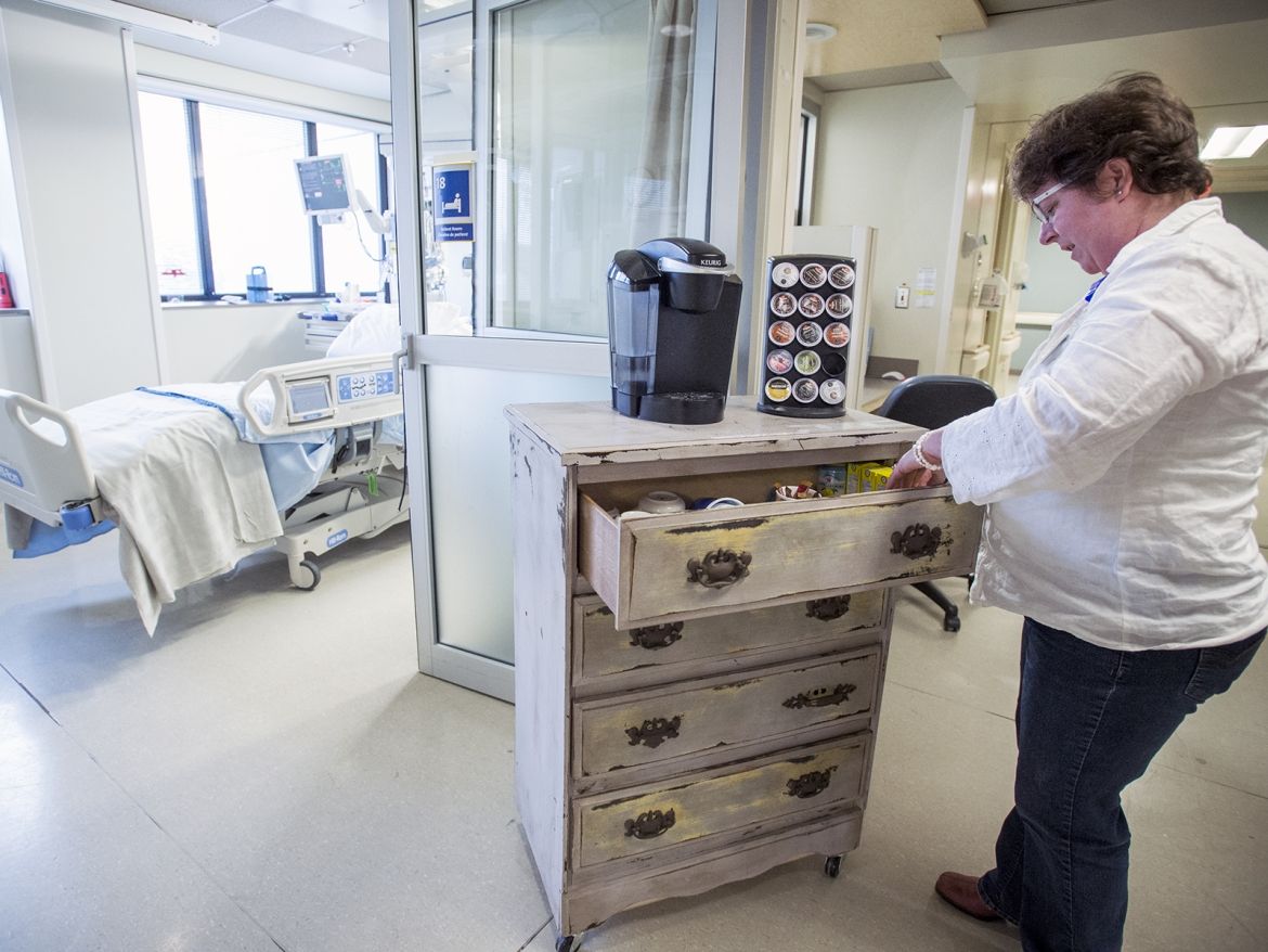 Donors helped to support the purchase of patient care items such as compassion carts (pictured here), books for waiting rooms, iPads for mental health therapies and communication options, and a pool therapy program for chronic pain patients.