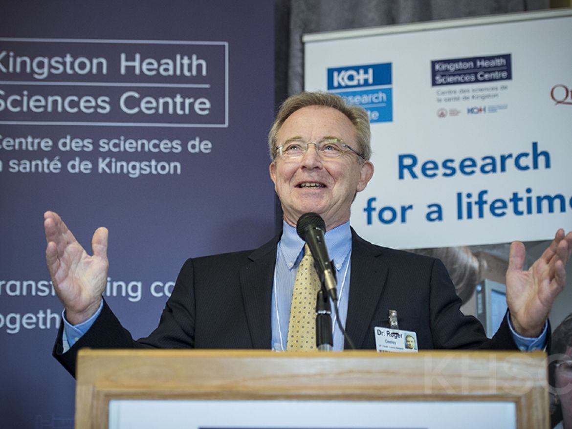 In September, KHSC along with Queen’s University and the KGH Research Institute unveiled the new WJ Henderson Centre for Patient Oriented Research. The state-of-the-art 10,000 square foot space provides researchers with a location to partner with patients on groundbreaking studies. Here KHSC's VP of Health Sciences Research Dr. Roger Deeley speaks about the space at the grand opening event.