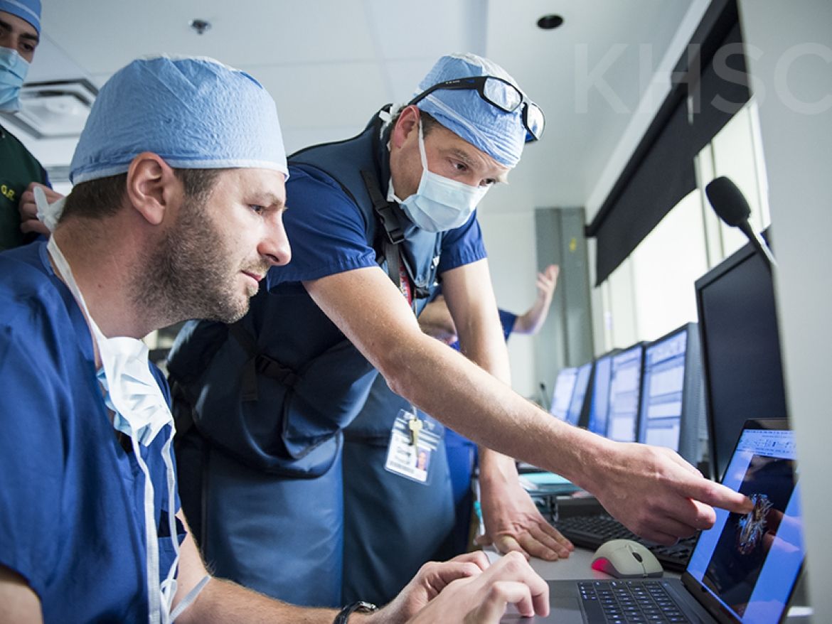 This year KHSC became the first hospital in Canada to perform a hybrid cardiac ablation.The procedure is a revolutionary treatment for patients who suffer from atrial fibrillation - the most common type of irregular heart rhythm. The new procedure will help patients heal faster, stop or reduce their use of medication, as well as reduce the number of hospital visits that they will require in the future.