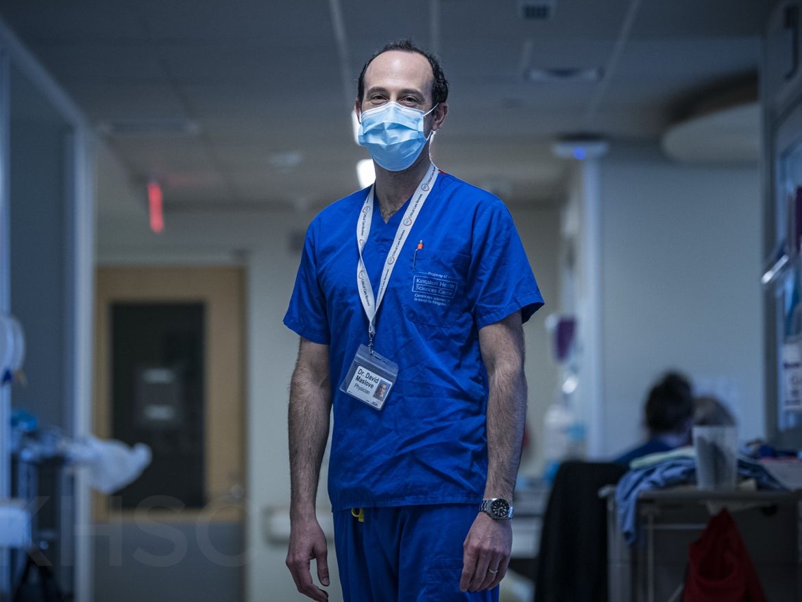 Dr. David Maslove in the KGH site ICU.