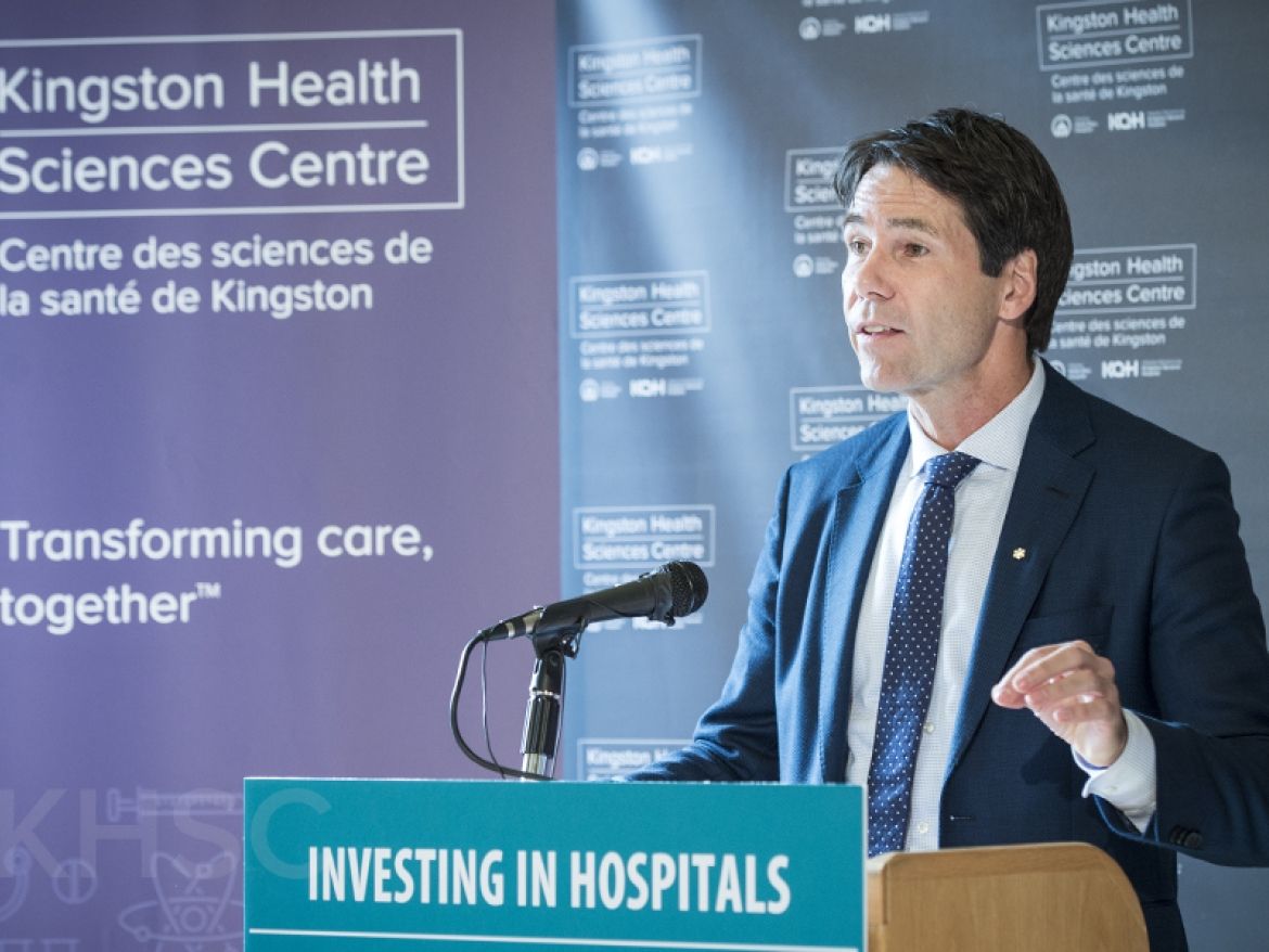 KHSC celebrated a significant milestone earlier this year when former Minister of Health and Long-Term Care Dr. Eric Hoskins visited our KGH site to announce the government’s support of our Phase 2 Redevelopment Project. The project is estimated to be worth more than $500 million and will see the construction of a new tower to house a new Emergency Department, Operating Rooms, NICU, Labour and Delivery Units, Labs and a data centre.