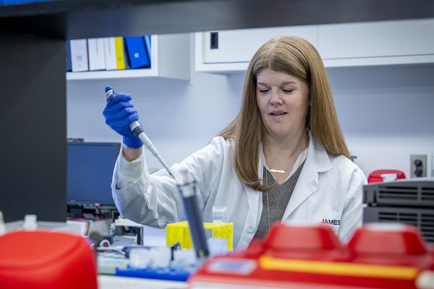 Dr. James in her research lab