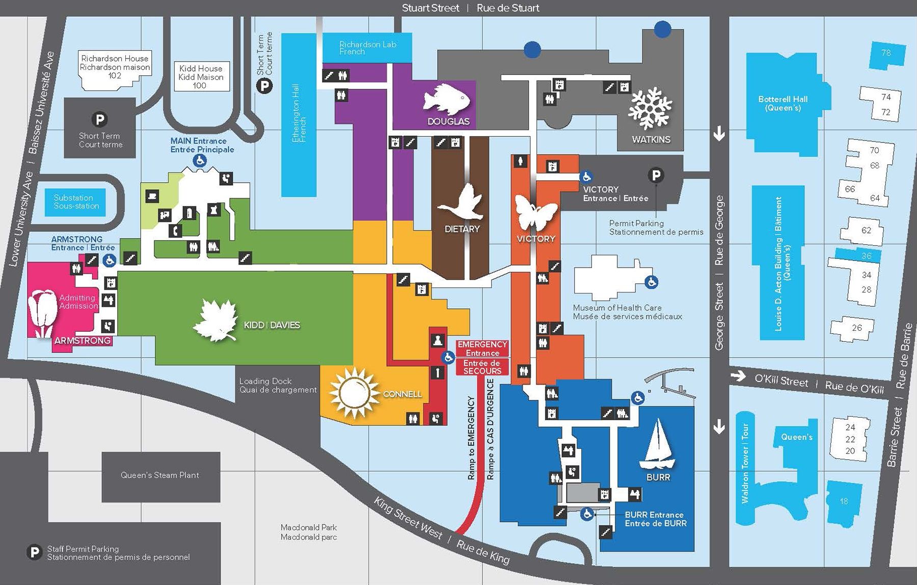 A sneak peek of the new map of KGH that was developed as part of the overall wayfinding project.