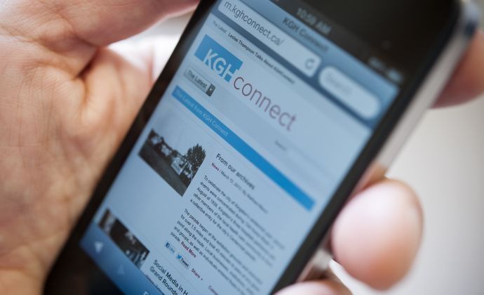 Much like the KGHConnect, KGH's new corporate site will be fully compatible with any mobile device and much easier to navigate, search and share information from.