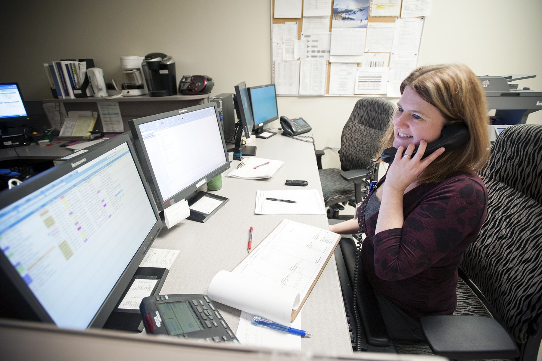 Registration Clerk Amiedawn Esford can now assign inpatient beds using the Emergency Department Information System (EDIS) instead of waiting for a paper form to arrive.