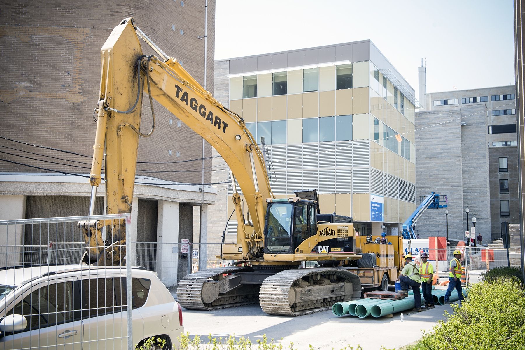 Crews are back on Okill Street to begin road construction for 2015