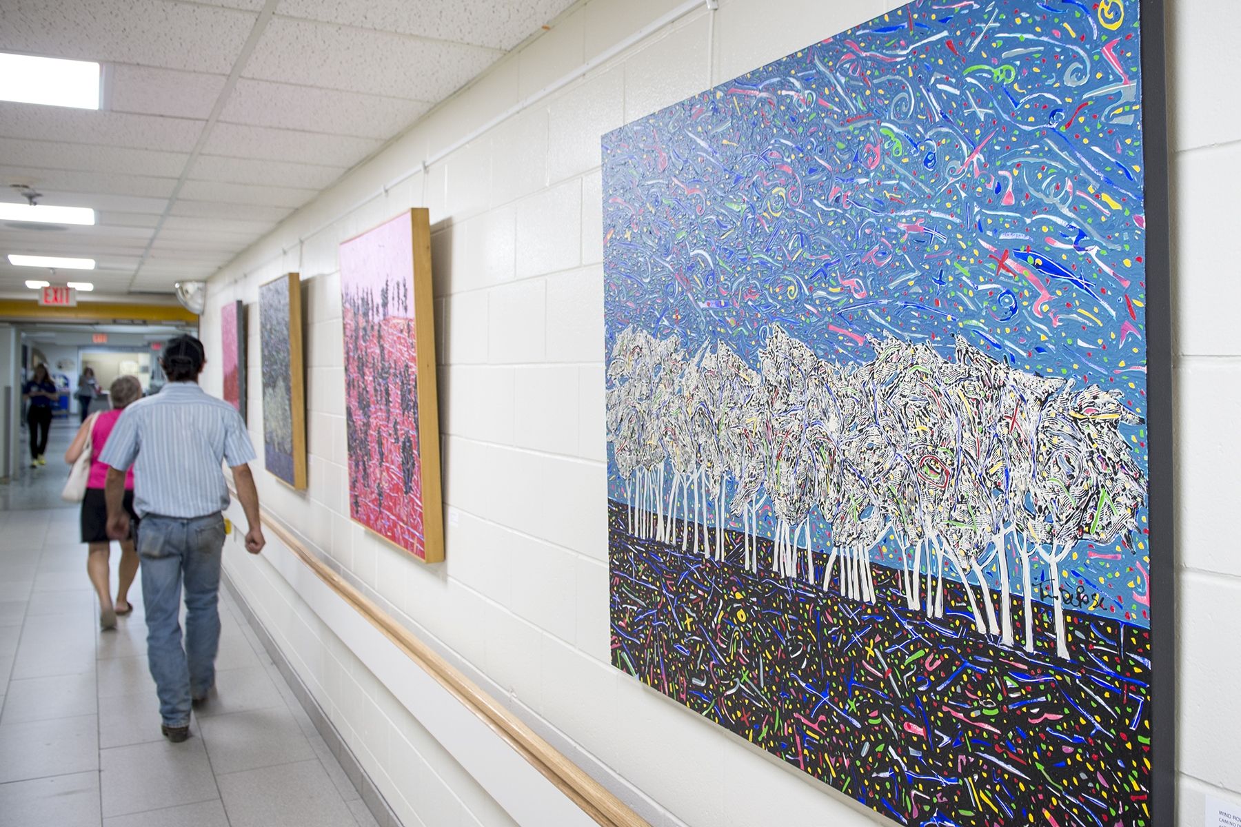 New art brightens up the hospital's main hall