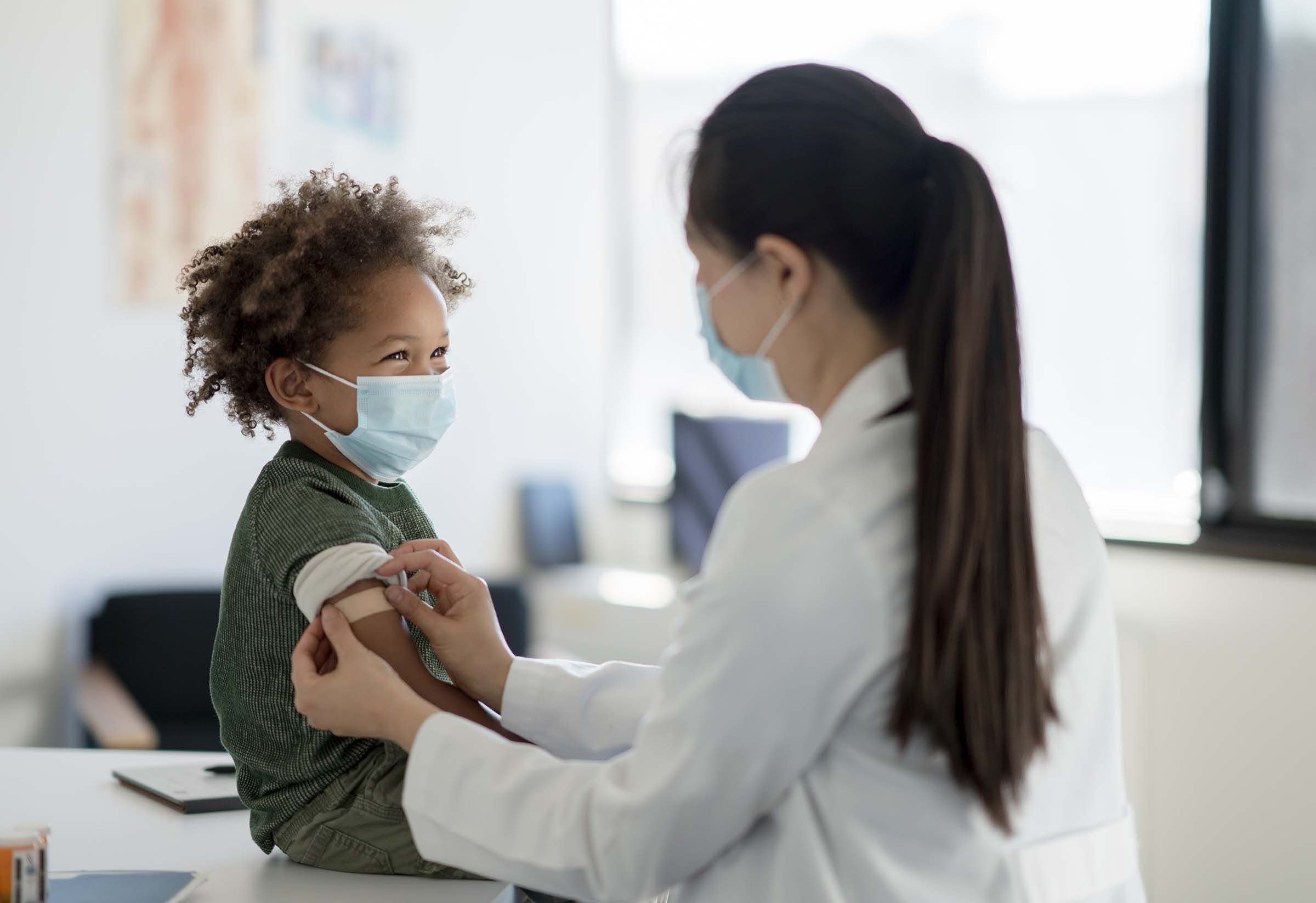 Child being vaccinated