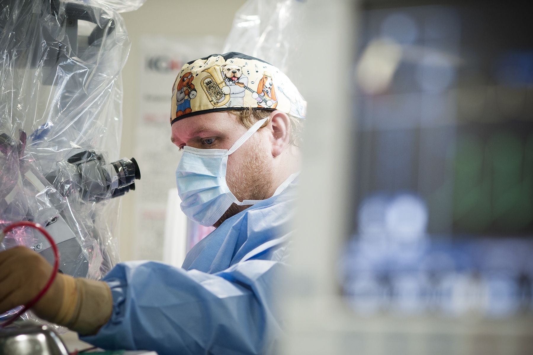 Dr. DJ Cook in an operating room at Kingston Health Sciences Centre