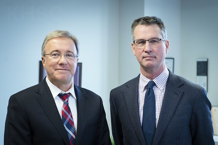 From left, KHSC President and CEO, Dr. David Pichora and Chair, Board of Directors, David O'Toole