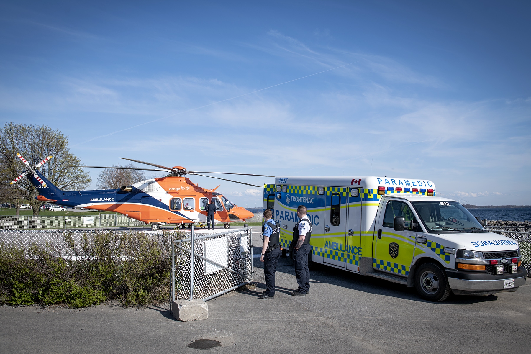Ornge air ambulance brings patient to our KGH site